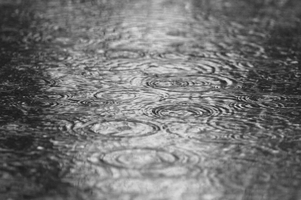 Rain in Puddle, Center Parcs Het Heijderbos, Heijen, the Netherlands